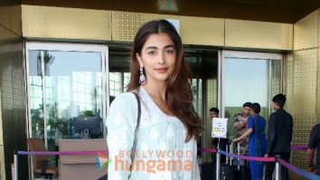Photos: Pooja Hegde and Kajal Aggarwal snapped at the airport