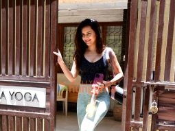 Photos: Tejasswi Prakash snapped outside her yoga class in Bandra