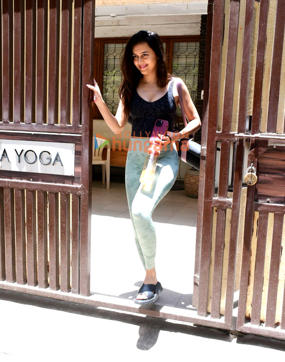 Photos: Tejasswi Prakash snapped outside her yoga class in Bandra