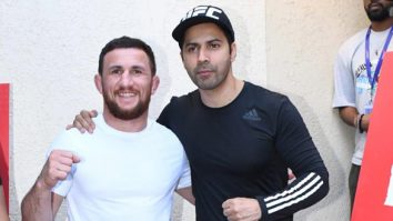 Photos: Varun Dhawan and Merab Dvalishvili snapped in Juhu