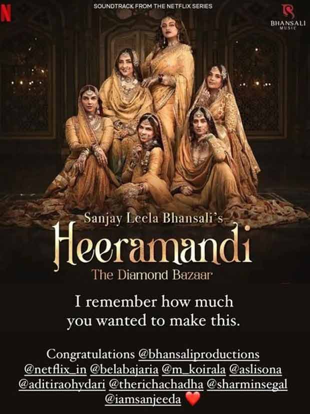 Priyanka Chopra says "I remember how much you wanted to make this" to Sanjay Leela Bhansali as she lauds Heeramandi