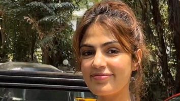 Rhea Chakraborty smiles for paps as she gets clicked outside gym