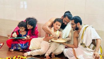 Rishab Shetty seeks blessings at Divya Kshetra Hariharapura temple with family, see pics