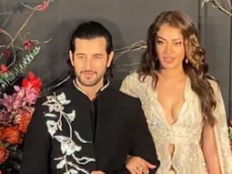 Aditya Seal poses with wife Anushka Ranjan at Sonakshi Sinha & Zaheer Iqbal’s reception