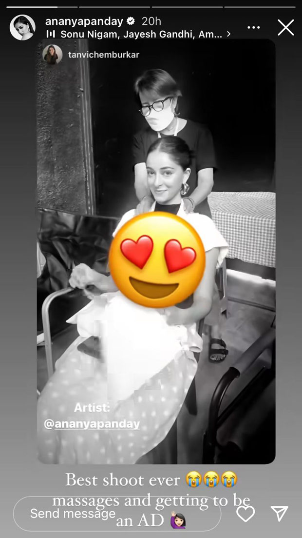 Ananya Panday enjoys perks of being an assistant director; calls it "Best shoot ever"