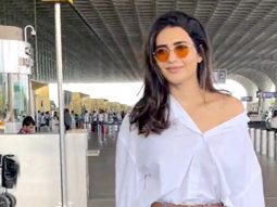Casually slaying her classy airport look! Karishma Tanna