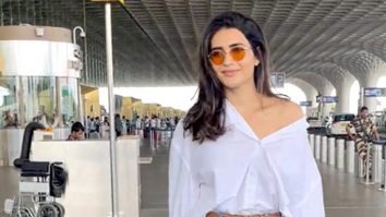 Casually slaying her classy airport look! Karishma Tanna