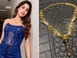 Janhvi Kapoor bowls over with World Cup trophy embroidered custom denim corset & flared pants paired with cricket-inspired statement necklace for Mr & Mrs Mahi promotions