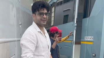 Karan Kundrra gets clicked by paps in his all white outfit