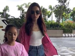 Mira Rajput gets clicked with Misha & Zain as they carry their own luggage
