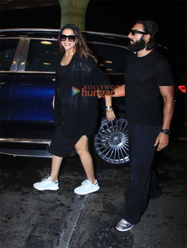 Parents-to-be Deepika Padukone and Ranveer Singh twin in all-black as they jet off to London in style, see pics and video