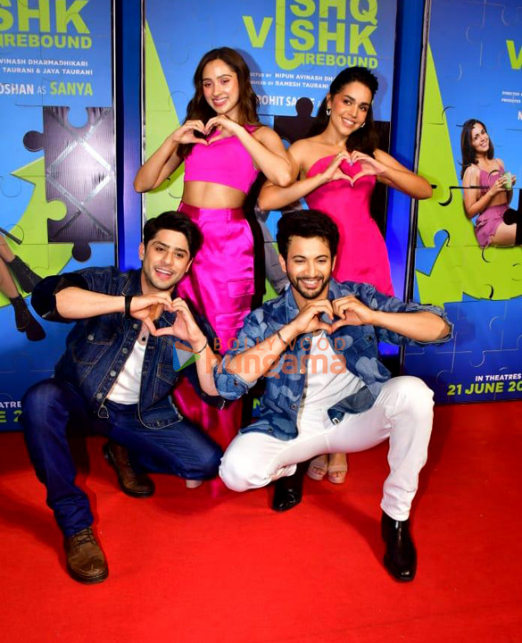 photos rohit saraf pashmina roshan and others snapped at the trailer launch of ishq vishk rebound 9
