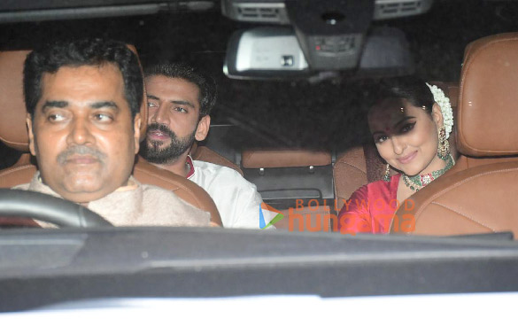 photos sonakshi sinha and zaheer iqbal leave for their reception 3