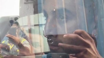 Ranbir Kapoor waves at paps from his car as he gets clicked in the city