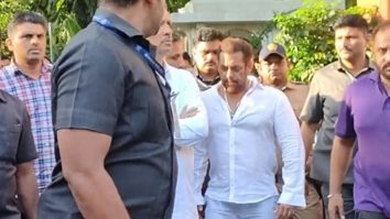 Salman Khan gets clicked by paps in a white shirt & denims