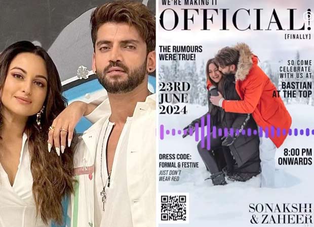 Sonakshi Sinha and Zaheer Iqbal’s wedding invite confirming their seven-year relationship and their wedding date goes viral