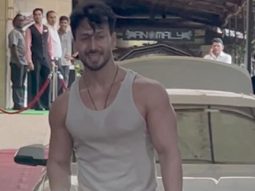 Tiger Shroff waves at paps as he gets clicked