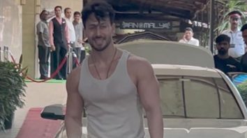 Tiger Shroff waves at paps as he gets clicked