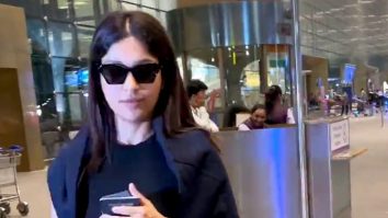 Stylish babe! Bhumi Pednekar strikes a pose for paps at the airport