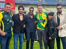 Ajay Devgn unwinds in London with son Yug, nephews Aaman and Danish; poses with cricketers Brett Lee and Jacques Kallis, see pics
