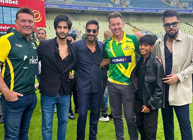 Ajay Devgn unwinds in London with son Yug, nephews Aaman and Danish; poses with cricketers Brett Lee and Jacques Kallis, see pics 