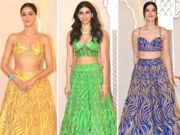 Anant Ambani–Radhika Merchant Wedding: “Anant’s Brigade” Ananya Panday, Khushi Kapoor, Shanaya Kapoor wear same custom Manish Malhotra lehengas in different colours