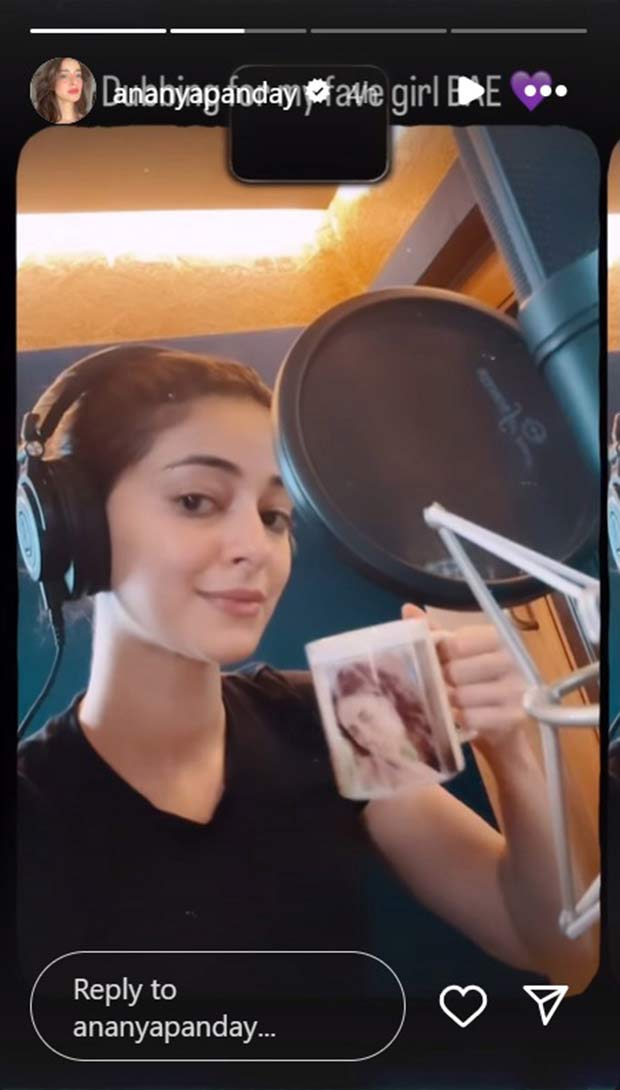 Ananya Panday teases fans as she dubs for her upcoming series Call Me Bae