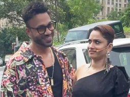 Ankita Lokhande & Vicky Jain pose for paps as they get clicked on Laughter Chefs set