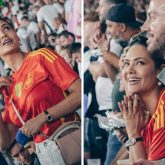 Esha Gupta wears Spanish red jersey for UEFA Euro Finals 2024; her Rs. 22.9 lakh Hublot watch outshines