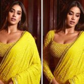 Janhvi Kapoor exudes radiance in Manish Malhotra custom yellow saree with embellished full-sleeved blouse for haldi ceremony of Anant Ambani – Radhika Merchant