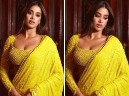 Janhvi Kapoor exudes radiance in Manish Malhotra custom yellow saree with embellished full-sleeved blouse for haldi ceremony of Anant Ambani – Radhika Merchant