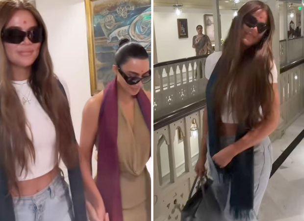 Kim Kardashian and Khloe Kardashian receive warm welcome with teeka, traditional music in Mumbai ahead of Anant Ambani-Radhika Merchant wedding, watch videos Kim Kardashian and Khloe Kardashian receive warm welcome with teeka, traditional music in Mumbai ahead of Anant Ambani-Radhika Merchant wedding, watch videos