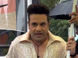 Krushna Abhishek gets clicked with a huge umbrella at Laughter Chefs set