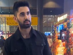 Lakshya chit chats with paps at the airport in an all black outfit