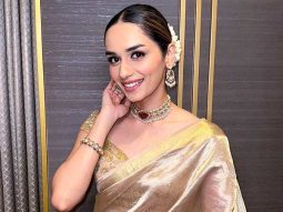 Manushi Chhillar’s elegant look at Anant Ambani-Radhika Merchant’s wedding function