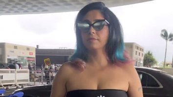 Neha Bhasin sports an all black airport look with her funky hair color