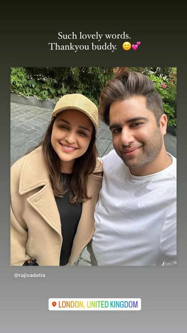Parineeti Chopra bumps into Rajeev Adatia in London; latter pens heartfelt note calling her ‘good hearted’