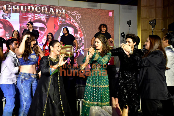 photos parth samthaan khushalii kumar raveena tandon and others snapped at punjabi munde song launch from ghudchadi 3
