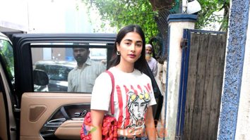 Photos: Pooja Hegde spotted outside a dubbing studio in Bandra