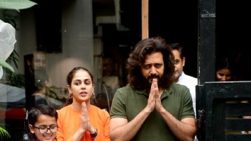 Photos: Riteish Deshmukh and Genelia Deshmukh snapped with their family outside a restaurant in Bandra