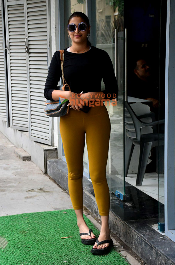 photos saiee m manjrekar spotted at exceed entertainment office 1