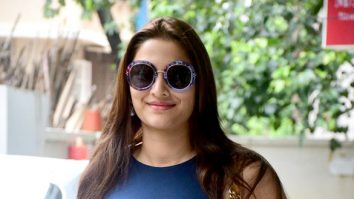 Photos: Saiee Manjrekar snapped outside the Exceed office in Bandra
