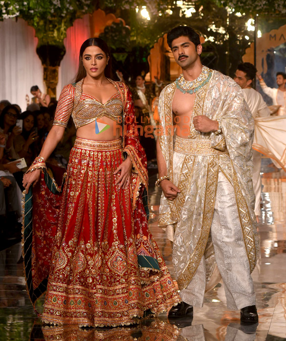 photos taha shah badussha and wamiqa gabbi walk the ramp at india couture week 2024 5