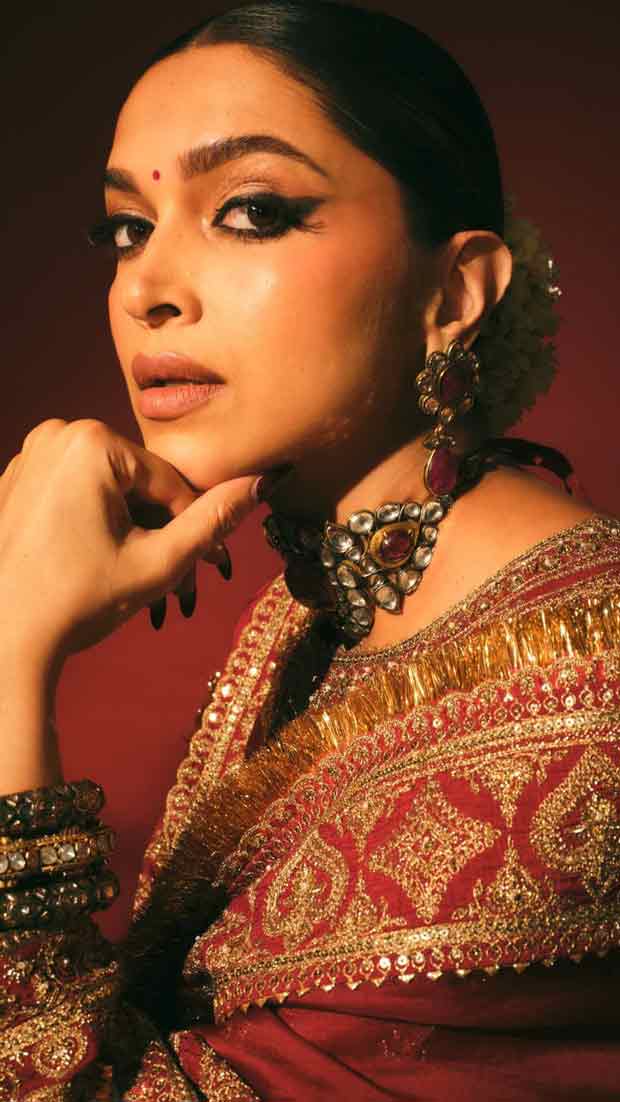 Pregnant Deepika Padukone glows in sindoori red sharara set worth Rs. 1.29 lakh; paired with bazuband necklance from Sikh empire