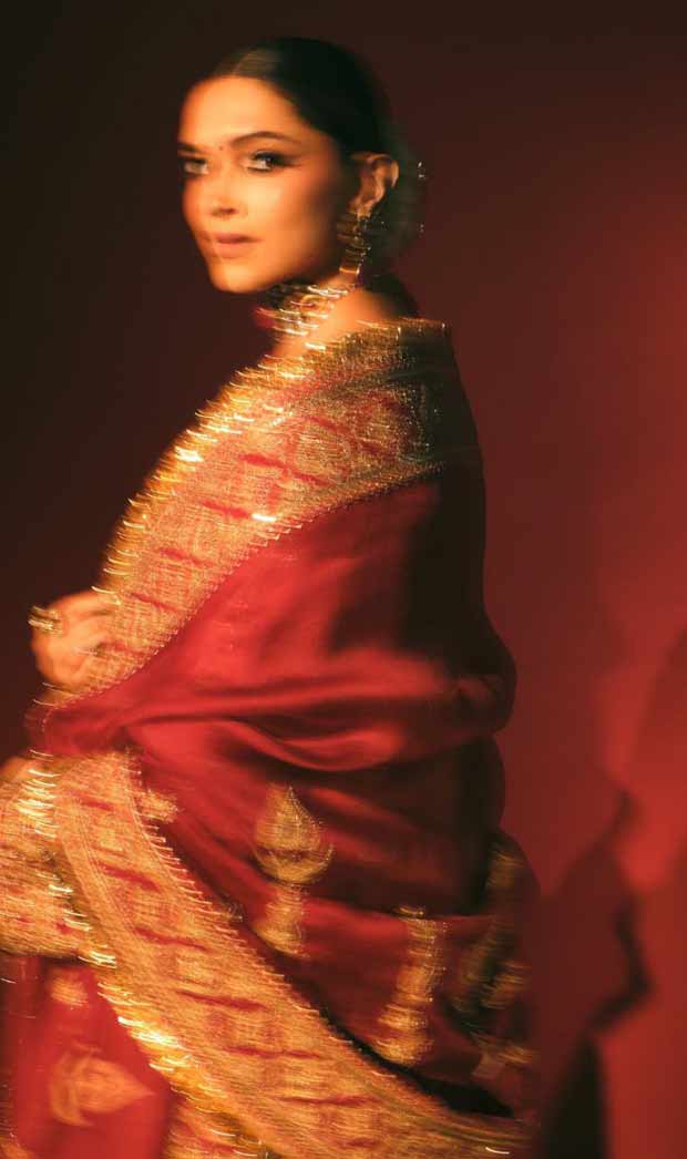 Pregnant Deepika Padukone glows in sindoori red sharara set worth Rs. 1.29 lakh; paired with bazuband necklance from Sikh empire