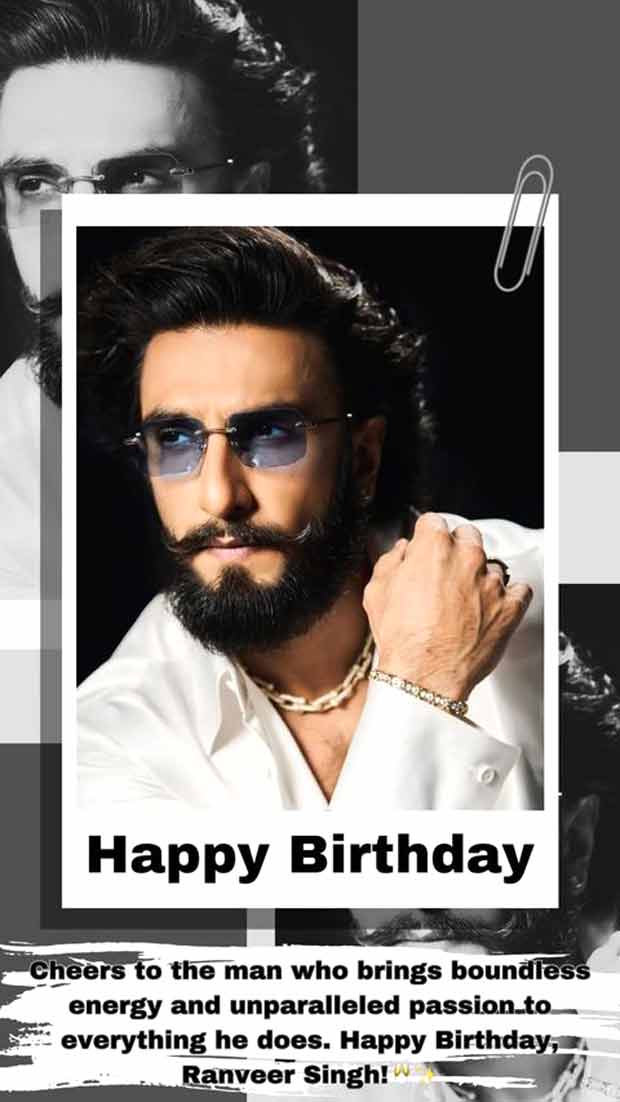 Bollywood celebs wish Ranveer Singh on his birthday