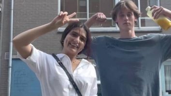 Always so welcoming! Fatima Sana Shaikh makes a new friend