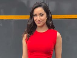 Shraddha Kapoor smiles for paps in a red top & denims