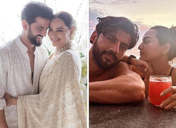 Sonakshi Sinha and Zaheer Iqbal are having a cozy time in the pool