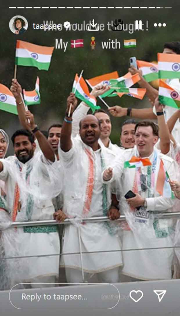 Taapsee Pannu REACTS to husband Mathias Boe waving Indian flag at Paris Olympics 2024: “Who would've thought my…”